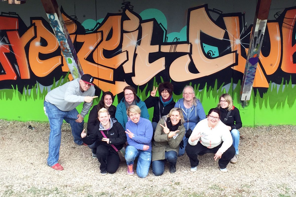 Zusammen mit Daniela haben wir von Graffiti Stuttgart für den Freizeittreff Stuttgart einen cooles Graffiti-Event organisiert.