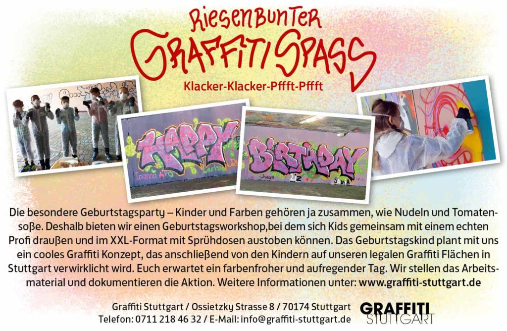 Kindergeburtstag Stuttgart! Die besondere Geburtstagsparty – Kinder und Farben gehören ja zusammen, wie Nudeln und Tomatensoße.