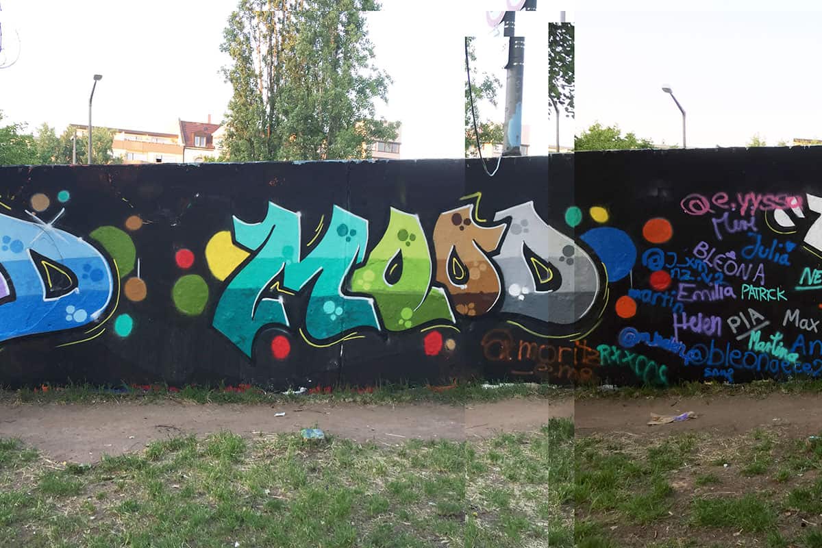 Klassenfahrt mal anders! Wir von Graffiti Stuttgart haben mit der 8. Klasse der Matthias Erzberger Schule aus Biberach an der Riß auf Ihrer Klassenfahrt ein cooles Graffiti in der Hall of Fame gemalt.