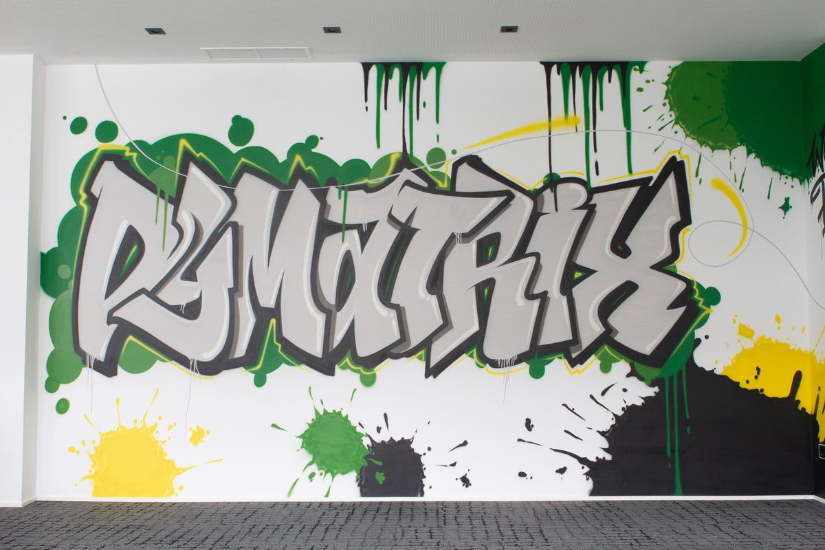 Die Dymatrix Consulting Group beauftrage Graffiti Stuttgart für die Gestaltung eines Besprechungsraums Ihrer Stuttgarter Niederlassung.