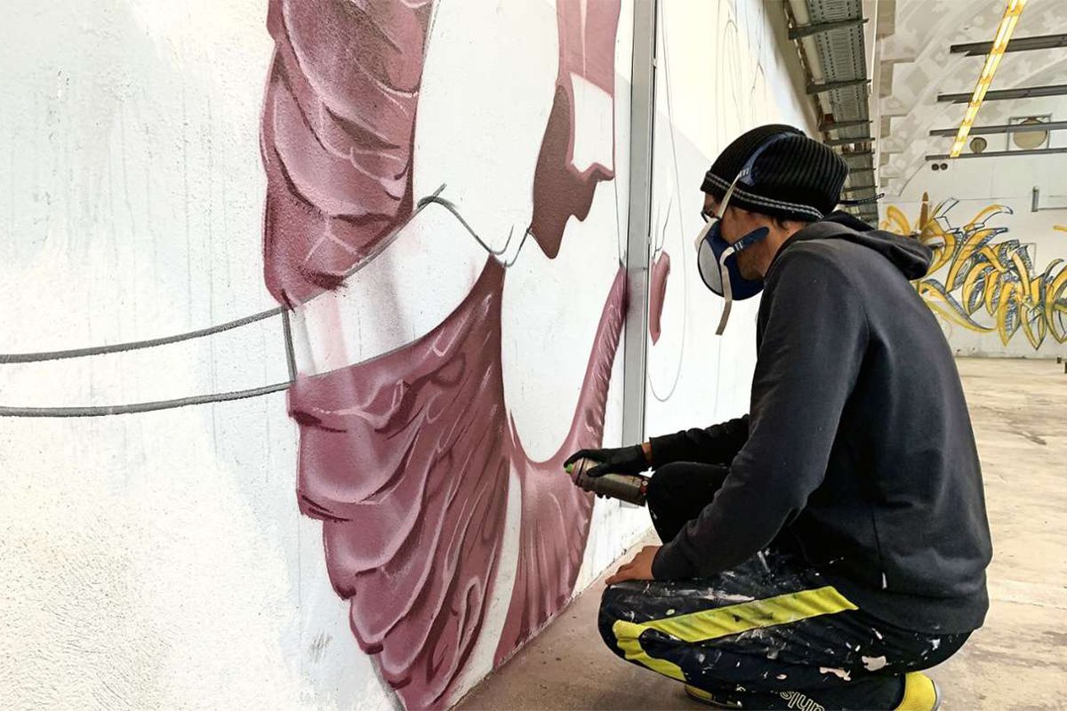 Alte Druckhalle wird zu Graffiti-Leinwand