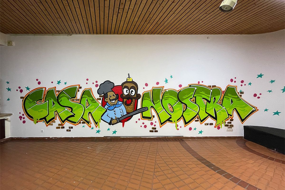 In den Herbstferien 2021 haben wir zusammen mit dem Jugendhaus Casa Nostra in Böblingen einen Graffiti-Workshop im Kinderzimmer ausgerichtet.